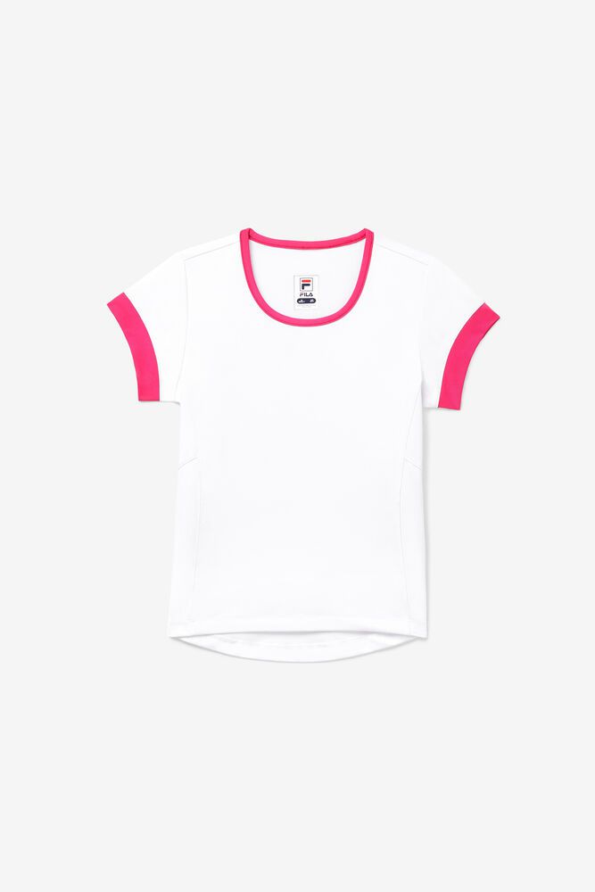 Fila T-Shirt Børn Hvide Pige Core Korte Ærmer Top NVC-507926